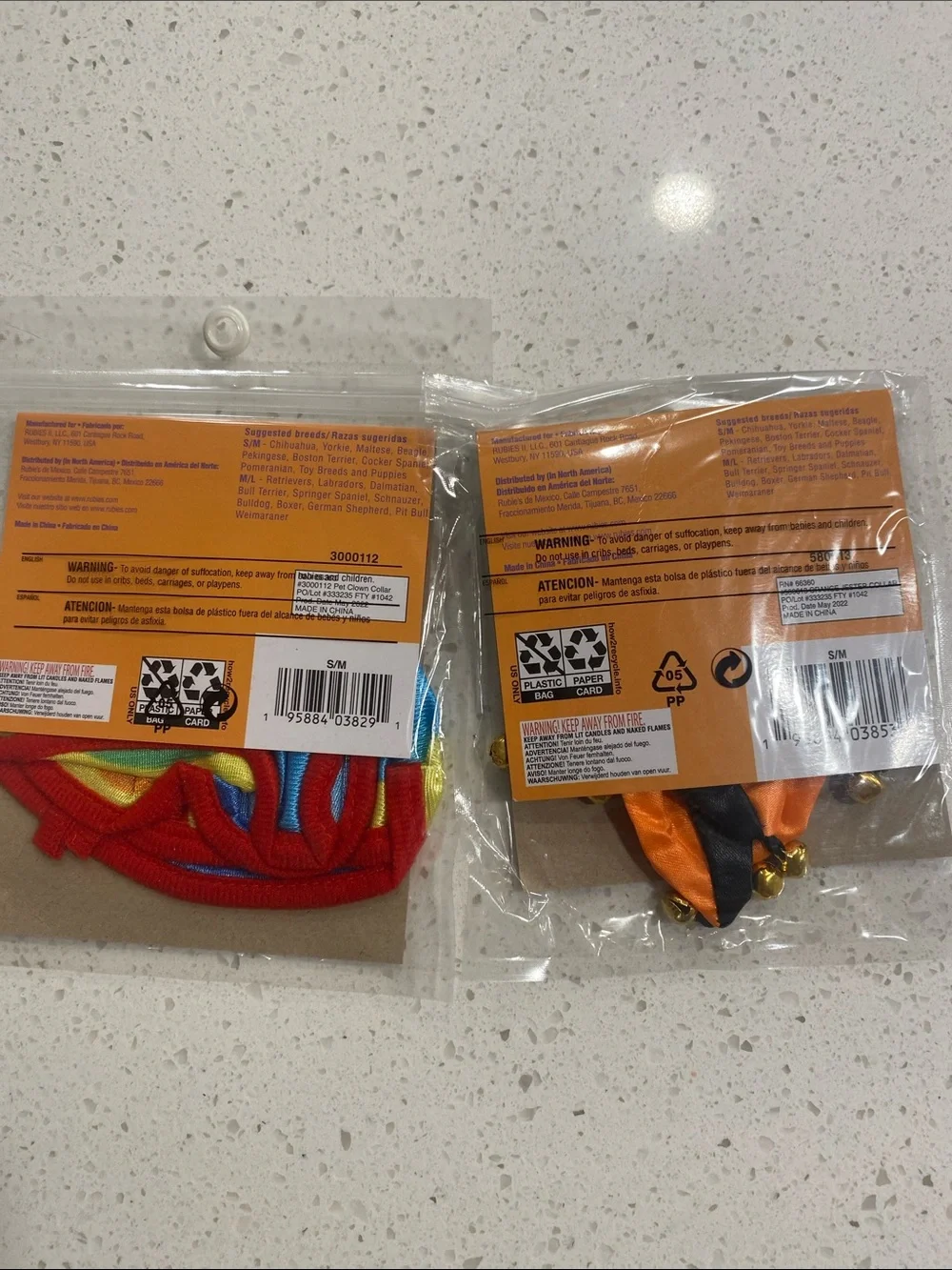 Rubie's Pet Shop Colorful Clown & Jester Collar for Dogs - SET